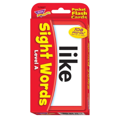 Pocket Flash Card Sight Word Level-A