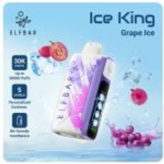 ELFBAR Ice King Grape Ice Vape, 30K Puffs
