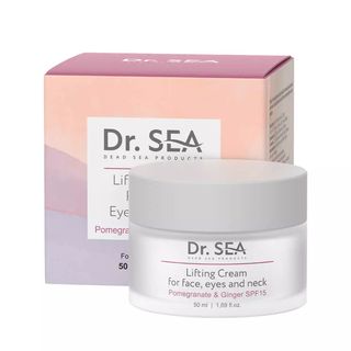 Ліфтинг-крем Для Обличчя, Очей І Шиї Dr.sea Гранат Та Імбир Spf15, 50 Мл