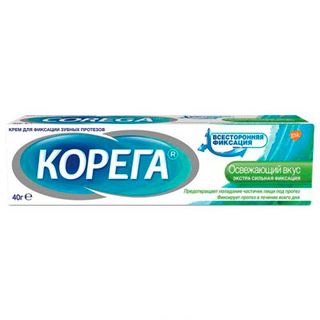 Корега Крем Д/фиксации Зуб.протезов Освежающий 40г