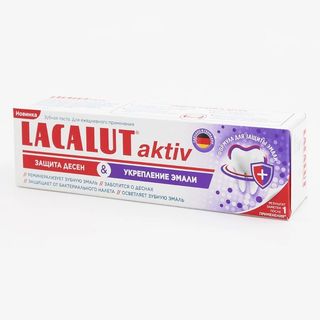 Lacalut Aktiv Зуб Паста Защита Десен Укрепление Эмали 75мл