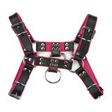 Портупея "кожаный Лабиринт" Из Натуральной Кожи [ярко-розовый ] (13.16.102)