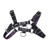 Портупея "кожаный Лабиринт" Из Натуральной Кожи [фиолетовый ] (13.16.102)