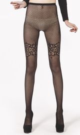 Колготки Черные С Рисунком [черный ] (22.7.8516)