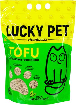 Lucky Pet  Наповнювач Для Котячих Туалетів Тофу Tofu 6л (гіпоалергенний)