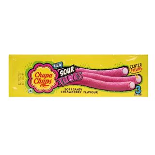 Chupa chups gomme Extrudé Long Tube Fraise 24g