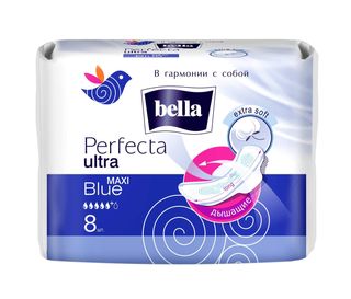 Bella Прокладки Perfecta Ultra Maxi Blue Гигиенические № 8 Шт