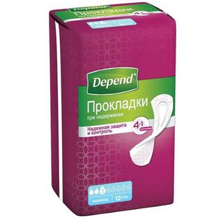 Depend Прокладки Урологические Normal № 12 Шт