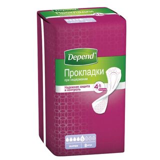 Depend Прокладки Урологические Super № 8 Шт
