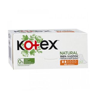 Kotex Женские Ежедневные Прокладки Natural Нормал Гигиенические № 40 Шт