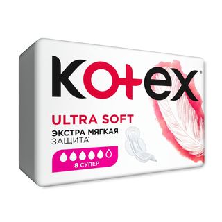 Kotex Прокладки Ultra Soft Супер Гигиенические № 8 Шт