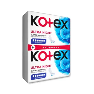 Kotex Прокладки Ultra Ночные Гигиенические № 14 Шт