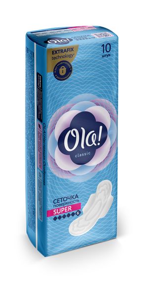 Ola! Прокладки Впитывающие Супер (с Сеточкой) №10