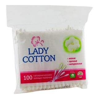 Lady Cotton Ватные Палочки Пэт 100 Шт
