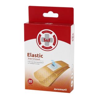 Пластырь S&f №20 Elastic Бактерицидный На Тканевой Основе 19*72, Шт