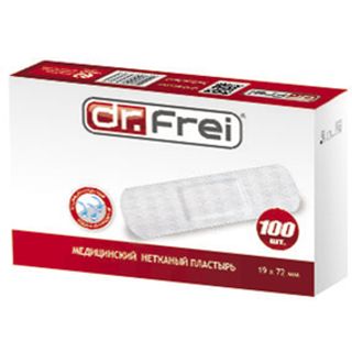 Dr.frei Медицинский Нетканный Пластырь В Рулоне №100, (19mm Х 72mm)