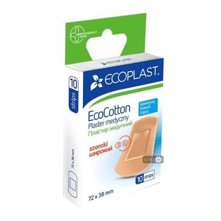 Ecoplast Пластырь Мед Тканый "ecocotton" 72мм*38 Мм - 10 Шт
