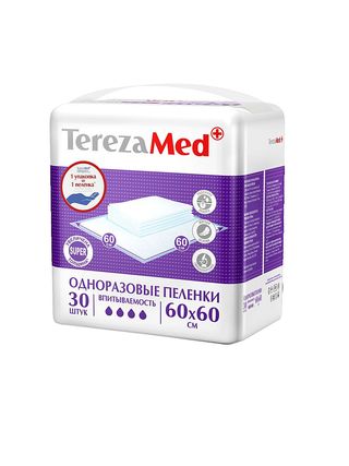 Terezamed Пеленки Super Одноразовые Для Взрослых И Детей 60х90 № 30 Шт