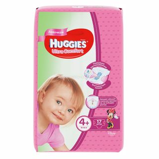 Huggies Подгузники Ultra Comfort 4+ (10-16 Кг) Для Девочек № 17 Шт
