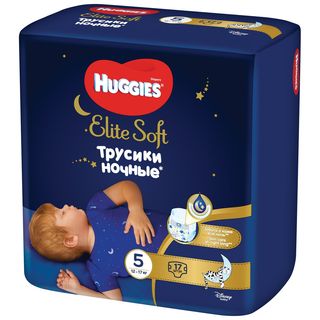 Huggies Трусики Elite Soft 5 (12-17кг) №17 Ночные