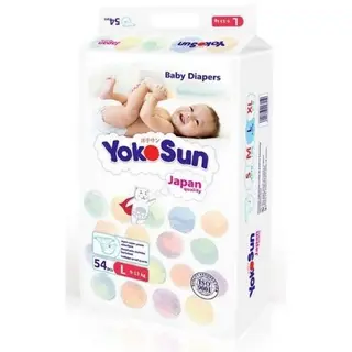 Yokosun Подгузники L Для Детей 9-13 Кг П/эт Пакет № 54 Шт