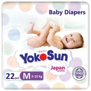 Yokosun Подгузники M Для Детей 5-10 Кг П/эт Пакет № 22 Шт