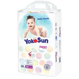 Yokosun Подгузники-трусики M Для Детей 6-10 Кг П/эт Пакет № 58 Шт