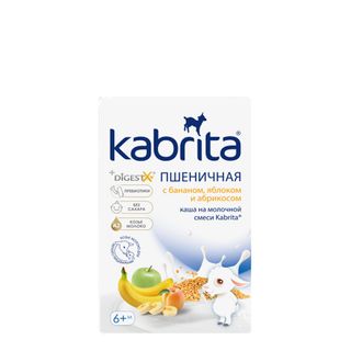 Kabrita® Пшеничная Каша На Молочной Смеси С Бананом, Яблоком И Абрикосом 6+