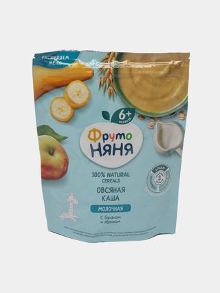 Фрутоняня 200 Гр Каша Из Овсяной Муки Мол. С Бананом И Яблоком Быстрораст