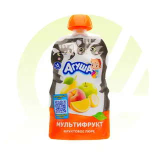 Агуша Агуша Фруктовое Пюре "мультифрукт" С 6 Мес. 90г