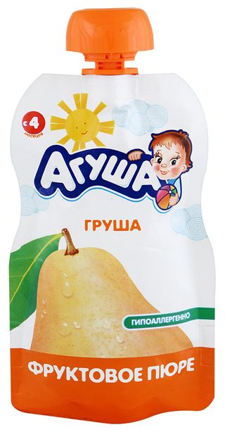 Агуша Пюре Груша Фруктовое Детское 90 Г