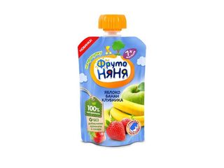 Фрутоняня Десерт Яблоко И Клубника 90г