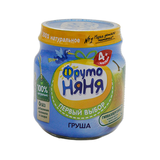 Фрутоняня Пюре Натуральное Грушевое 100 Г