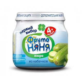 Фрутоняня Пюре Натуральное Из Кабачков 80 Г