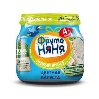 Фрутоняня Пюре Натуральное Из Цветной Капусты 80 Г