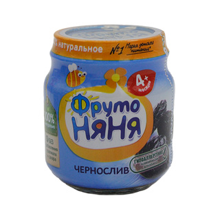 Фрутоняня Пюре Натуральное Чернослив 100 Г