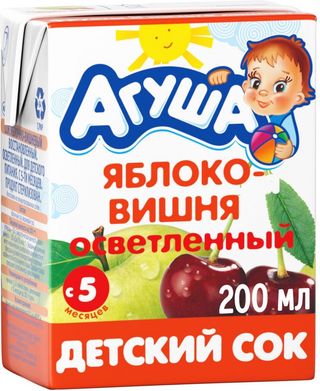 Агуша Сок Яблоко-вишня 200 Мл