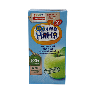 Фрутоняня Сок Яблочный Осветленный 0,2 Л