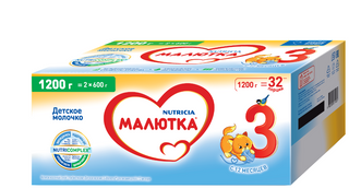 Малютка Детское Молочко 3 Для Детей С 12 Месяцев 2*600 Г