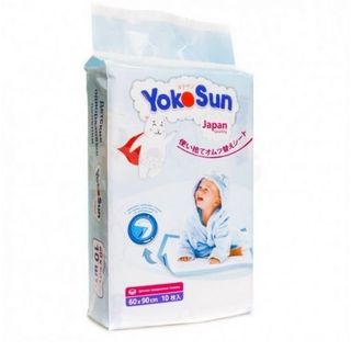 Yokosun Одноразовые Пеленки 60 Х 90 Детские П/эт Пакет № 10 Шт