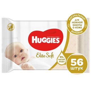 Huggies Салфетки Детские Elite Soft Влажные № 56 Шт