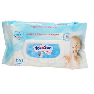 Yokosun Влажные Салфетки Детские П/эт Пакет № 120 Шт