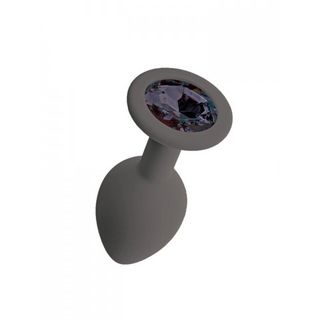 Анальная Пробка С Черным Кристаллом Gamma, Цвет Графитовый (core) (s)
