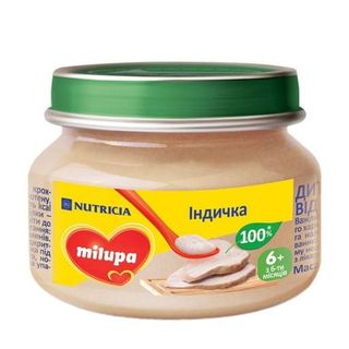 Пюре Дитяче М'ясне Індичка Milupa С 6 Месяцев 80 Г