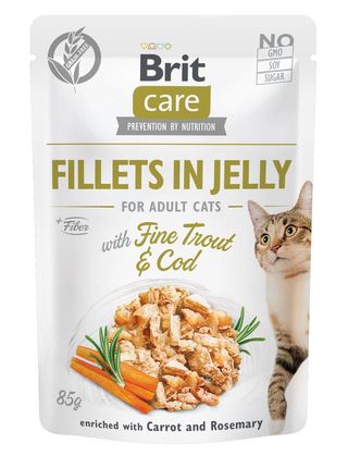 Brit Care saszetka dla kota 85g dorsz i pstrąg