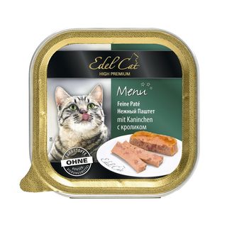 Pate de lapin haute qualité Edel Cat, 100g