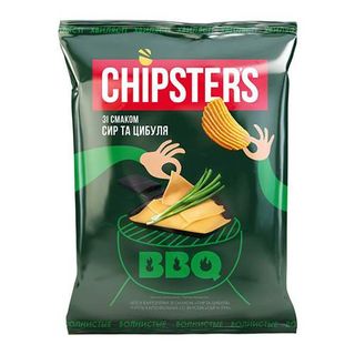 Чiпси Хвилястi Сир Та Цибуля 95г Тм Chipster`s