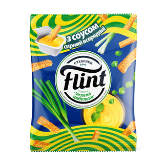 Сухарі Flint Зелена Цибуля З Соусом 70г