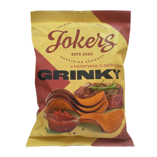 Сухарі Jokers Телятина Аджика 80г