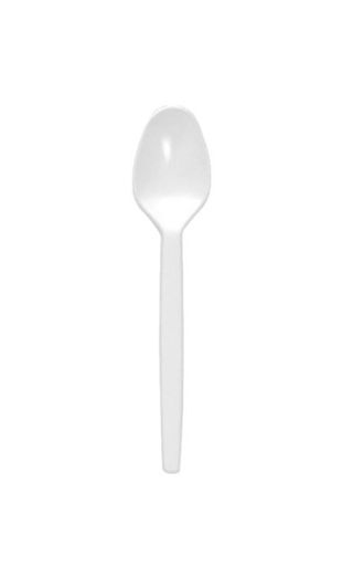 White Disposable Spoons 20 Units